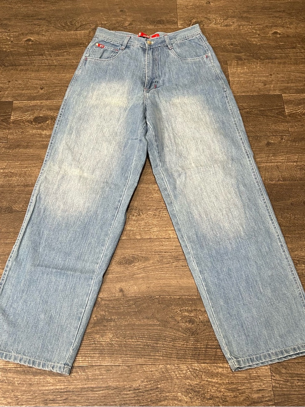 VTG Mid 2000s NY Republic Deadstock Baggy Skater Jeans 32 NWT Y2K Wide Leg - Picture 3 of 6